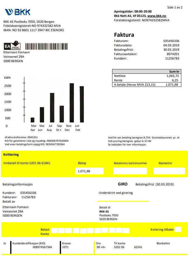  Minol USA business utility bill 
